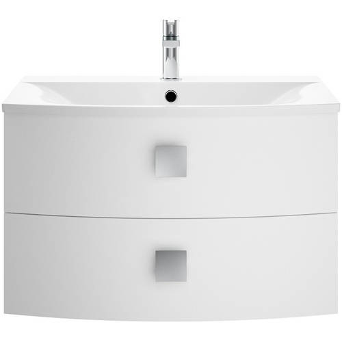 Hudson Reed White Hr Sarenna Wall Hung Vanity Unit With 2 Drawers (700Mm, Moon ).