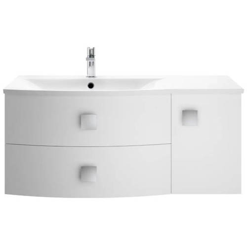 Hudson Reed White Hr Sarenna Wall Hung 1000Mm Cabinet & Basin Lh (Moon ).
