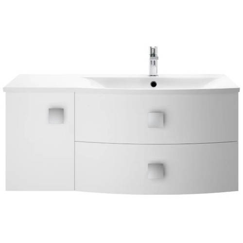 Hudson Reed White Hr Sarenna Wall Hung 1000Mm Cabinet & Basin Rh (Moon ).