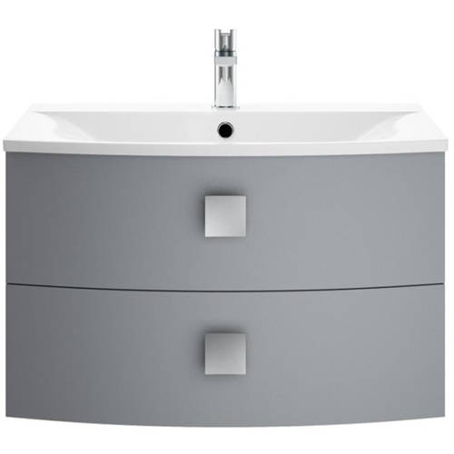 Hudson Reed Grey Hr Sarenna Wall Hung Vanity Unit With 2 Drawers (700Mm, Dove ).