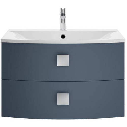 Hudson Reed Blue Hr Sarenna Wall Hung Vanity Unit With 2 Drawers (700Mm, Mineral ).