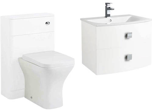 Larger image of HR Sarenna Bathroom Furniture Pack 1 (White).