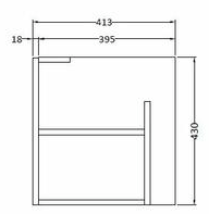Technical image of HR Sarenna Bathroom Furniture Pack 2 (LH, Cashmere)