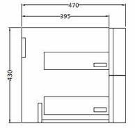 Technical image of HR Sarenna Bathroom Furniture Pack 2 (LH, Cashmere)
