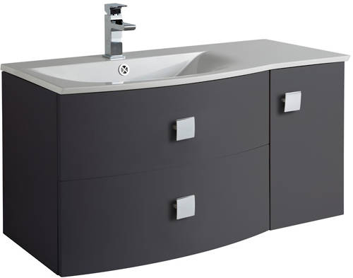 Example image of HR Sarenna Bathroom Furniture Pack 2 (LH, Graphite)