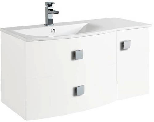 Example image of HR Sarenna Bathroom Furniture Pack 2 (LH, White)