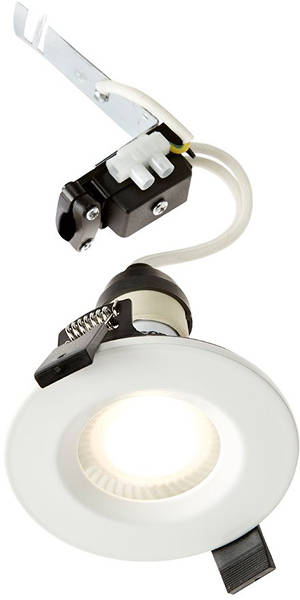 Example image of Hudson Reed Lighting 1 x Shower Spot Light & Cool White LED Lamp (White).