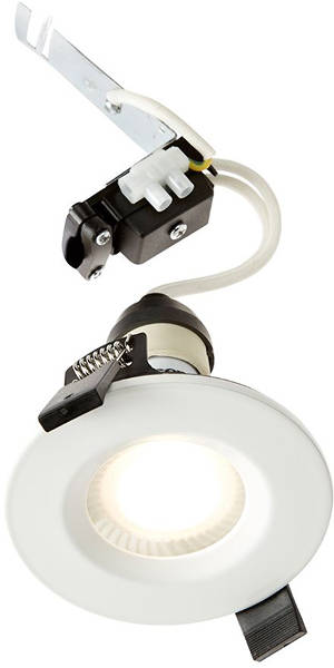 Example image of Hudson Reed Lighting 3 x Shower Spot Lights & Warm White LED Lamps (White).