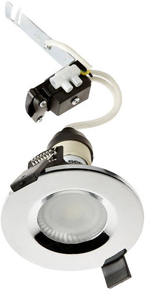 Example image of Hudson Reed Lighting 1 x Shower Spot Light & Cool White LED Lamp (Chrome).