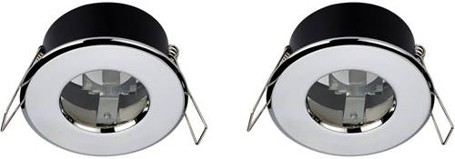 Larger image of Hudson Reed Lighting 2 x Shower Spot Lights & Cool White LED Lamps (Chrome).
