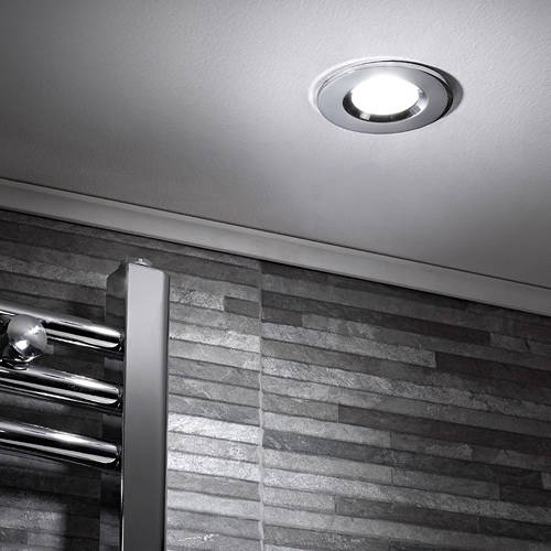 Example image of Hudson Reed Lighting 2 x Shower Spot Lights & Cool White LED Lamps (Chrome).