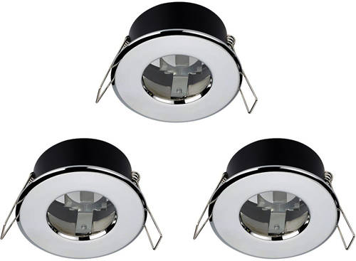 Larger image of Hudson Reed Lighting 3 x Shower Spot Lights & Cool White LED Lamps (Chrome).