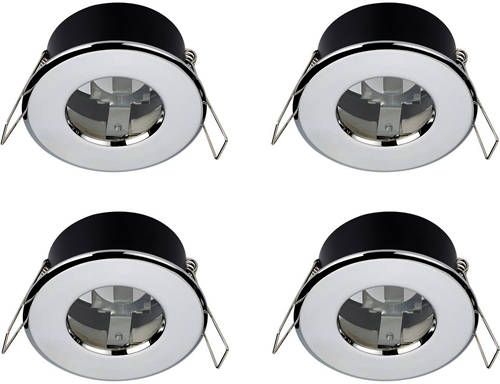 Larger image of Hudson Reed Lighting 4 x Shower Spot Lights & Cool White LED Lamps (Chrome).