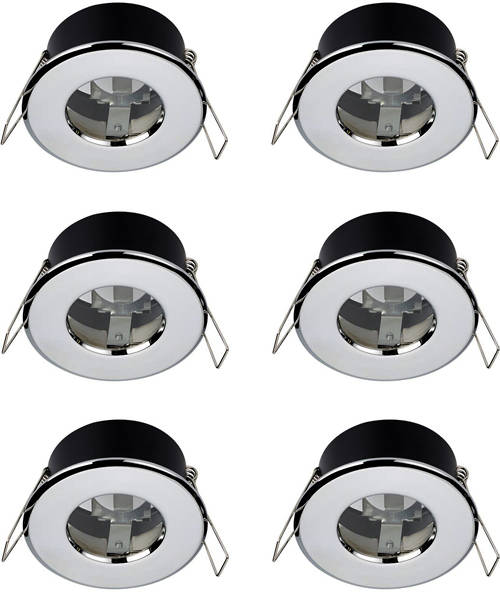 Larger image of Hudson Reed Lighting 6 x Shower Spot Lights & Cool White LED Lamps (Chrome).