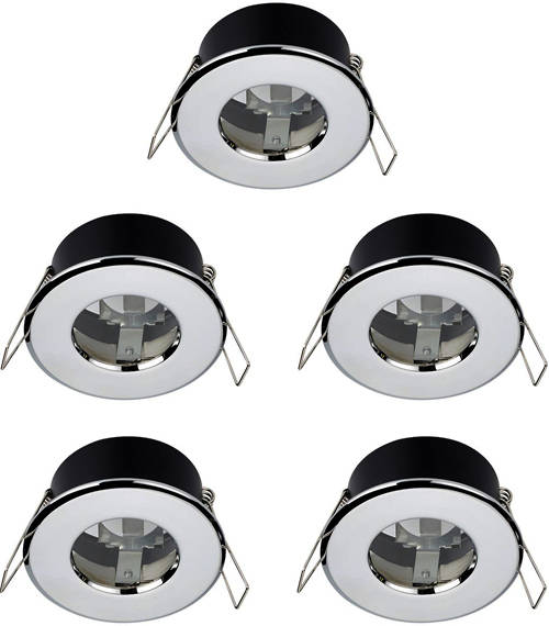 Larger image of Hudson Reed Lighting 5 x Designer Shower Spot Light Fittings (Chrome, 240V).