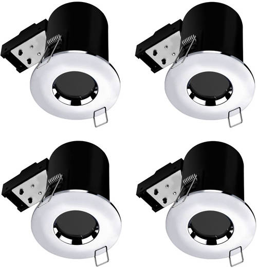 Larger image of Hudson Reed Lighting 4 x Fire & Acoustic Spot Light & C White LED Lamp (Chrome)