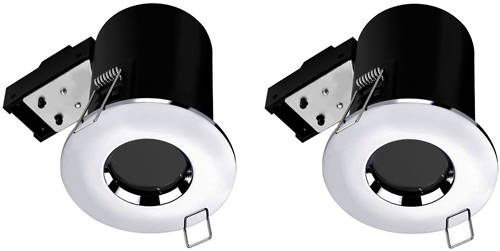 Larger image of Hudson Reed Lighting 2 x Fire & Acoustic Shower Light Fittings (Chrome).