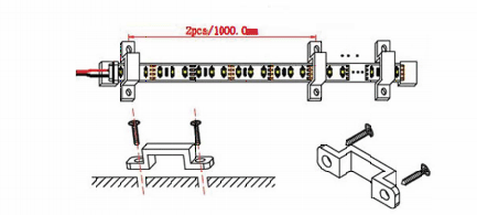 Technical image of Hudson Reed Lighting LED Strip Lights & Driver, 1 Meter (Cool White Light).