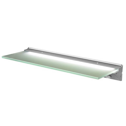 Example image of Hudson Reed Lighting Glass Shelf With LED Warm White Light (500x135mm).