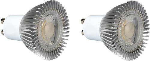 Larger image of Hudson Reed LED Lamps 2 x GU10 5W Dimmable COB LED Lamps (Cool White).