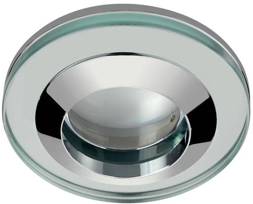 Larger image of Hudson Reed Lighting 1 x Round Shower Light Fitting (240v, Glass & Chrome).