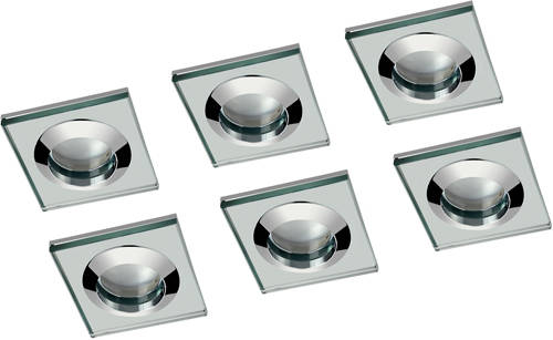 Larger image of Hudson Reed Lighting 6 x Spot Light & Cool White LED Lamps (Glass & Chrome).