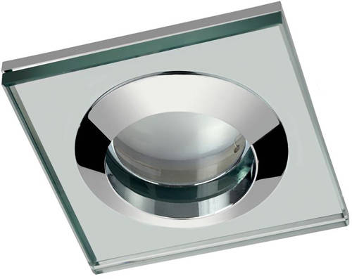 Example image of Hudson Reed Lighting 2 x Square Shower Light Fitting (240v, Glass & Chrome).