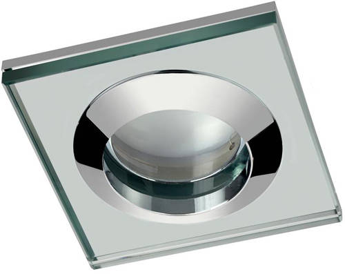 Example image of Hudson Reed Lighting 3 x Square Shower Light Fitting (240v, Glass & Chrome).