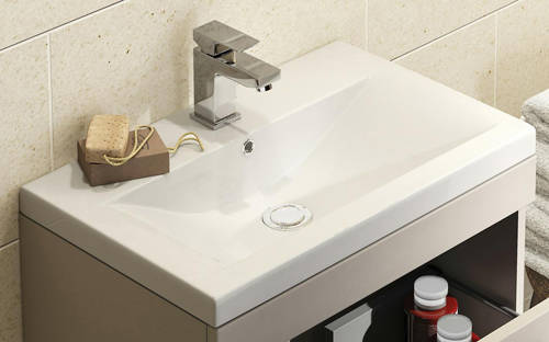 Example image of Premier Shipton 800mm Wall Hung Vanity Unit & Basin Type 1 (Stone Grey).