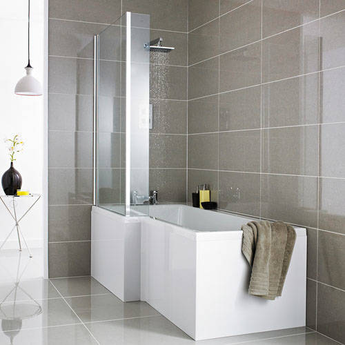 Larger image of Hudson Reed Baths Amelia Square Shower Bath & Panels (Left Handed).