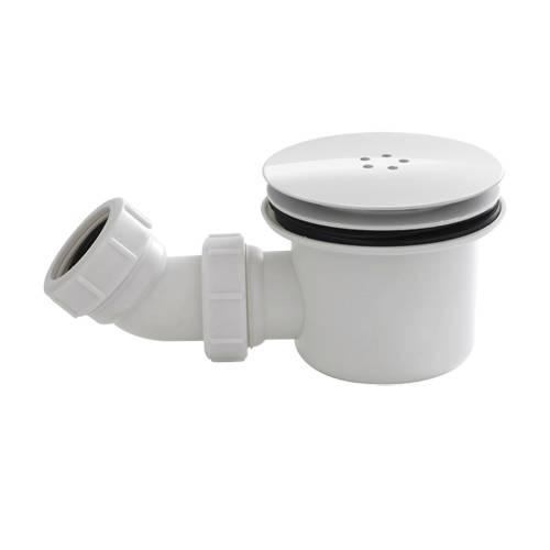 Nuie White Deva Wastes Fast Flow Shower Waste (White).