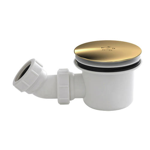 Nuie Gold Deva Wastes Fast Flow Shower Waste (Brass).