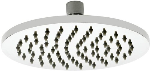 Larger image of Premier Showers Round Shower Head (200mm, Stainless Steel).