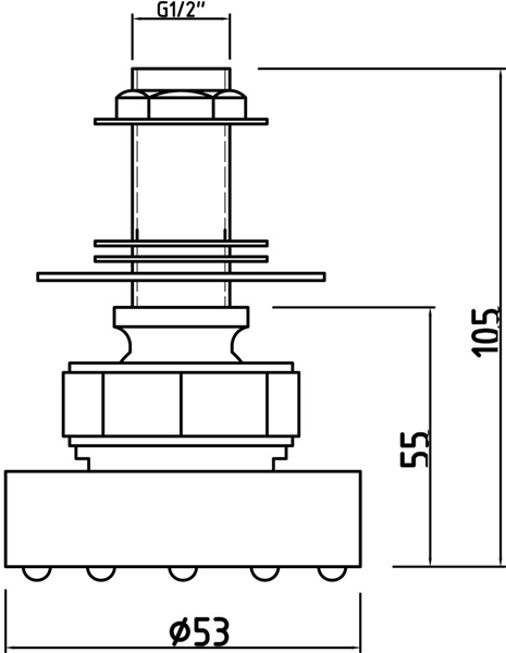 Technical image of Premier Showers 2 x Round Body Jets.