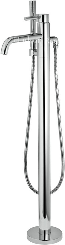 Larger image of Hudson Reed Tec Freestanding Bath Shower Mixer Tap (Chrome).