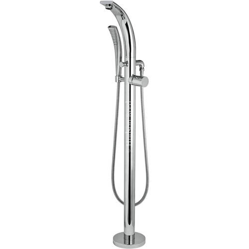 Larger image of Hudson Reed Grace Freestanding Bath Shower Mixer Tap (Chrome).