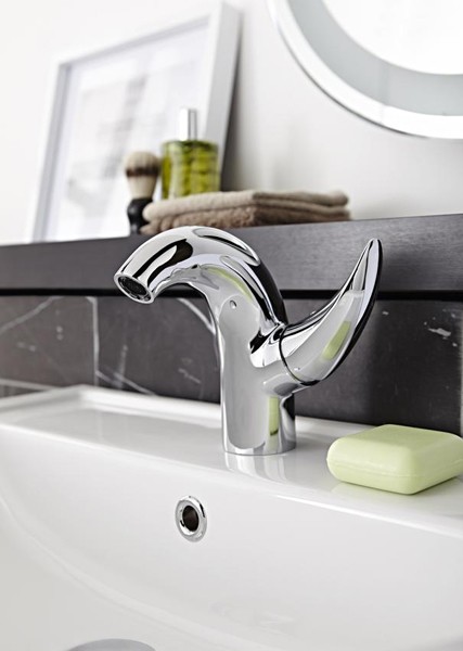Example image of Ultra Freya Mono Basin Mixer Tap With Lever Handle (Chrome).
