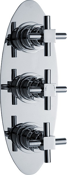 Larger image of Ultra Titan Triple Concealed Thermostatic Shower Valve (Chrome).