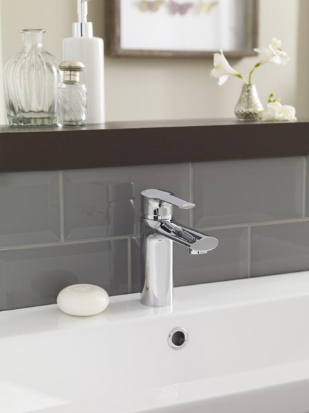 Example image of Ultra Imogen Mono Basin Mixer Tap With Lever Handle (Chrome).
