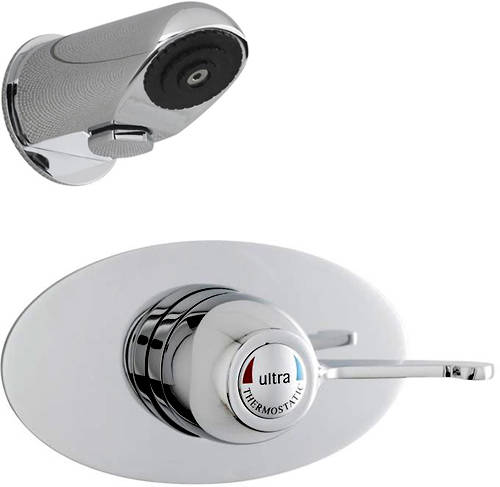 Larger image of Thermostatic TMV3 Concealed Shower Valve, Lever & Anti-Vandal Head.