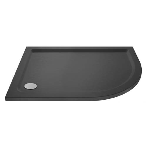 Nuie Grey Trays Offset Quadrant Shower Tray 900X760 (Rh, Slate ).