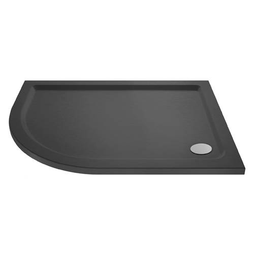 Nuie Grey Trays Offset Quadrant Shower Tray 1200X800 (Lh, Slate ).