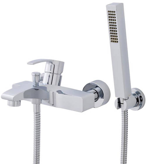 Larger image of Hudson Reed Anson Wall Mounted Bath Shower Mixer Tap (Chrome).