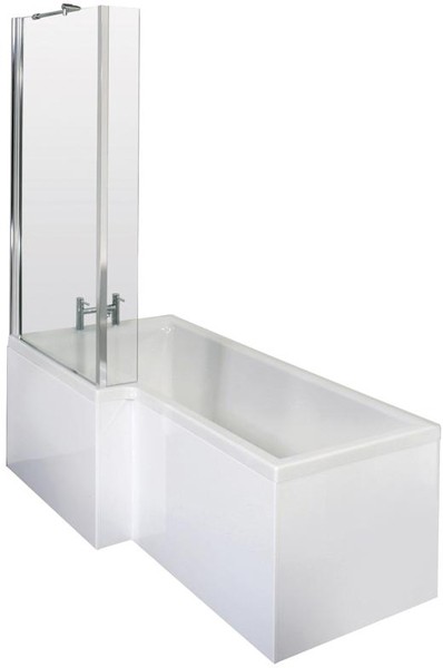 Example image of Ultra Baths Shower Bath With Panel & Screen. (Left Handed) 850x1700mm.