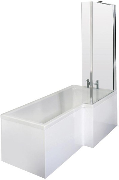 Example image of Ultra Baths Shower Bath With Panel & Screen. (Right Handed) 850x1500mm.