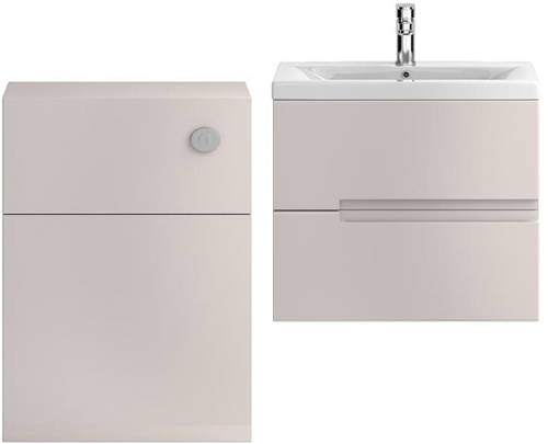 Larger image of HR Urban 600mm Wall Vanity With 600mm WC Unit & Basin 1 (Cashmere).