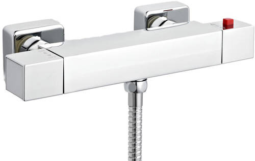 Larger image of Premier Showers ABS Square Thermostatic Bar Shower Valve (Chrome).