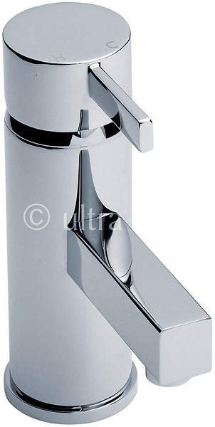 Larger image of Ultra Venture Basin Tap With Push Button Waste (Chrome).