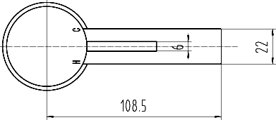 Technical image of Ultra Venture Basin Tap With Push Button Waste (Chrome).