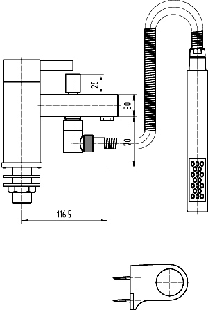 Technical image of Ultra Venture Basin & Bath Shower Mixer Tap Set (Free Shower Kit).